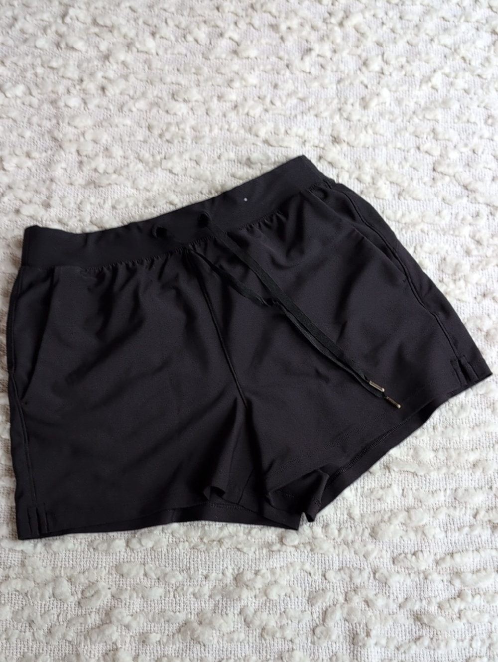 Old Navy High Rise Go Dry Powersoft Small Women's Black Drawstring Shorts